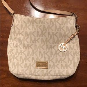 Michael Kors white crossbody and matching wallet